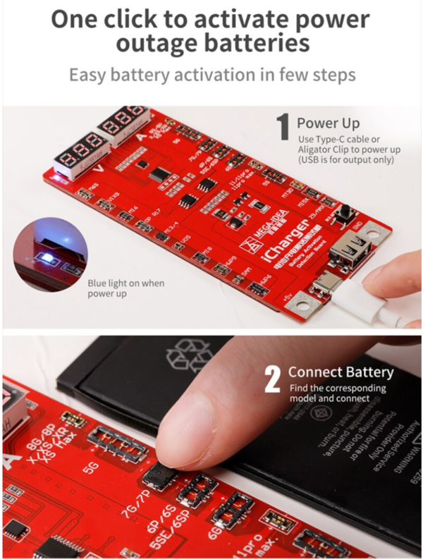 MEGA-IDEA ICHARGER 3.0 BATTERY ACTIVATION