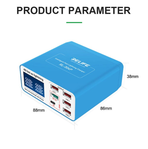 RELIFE RL 304P 6 PORT USB CHARGER