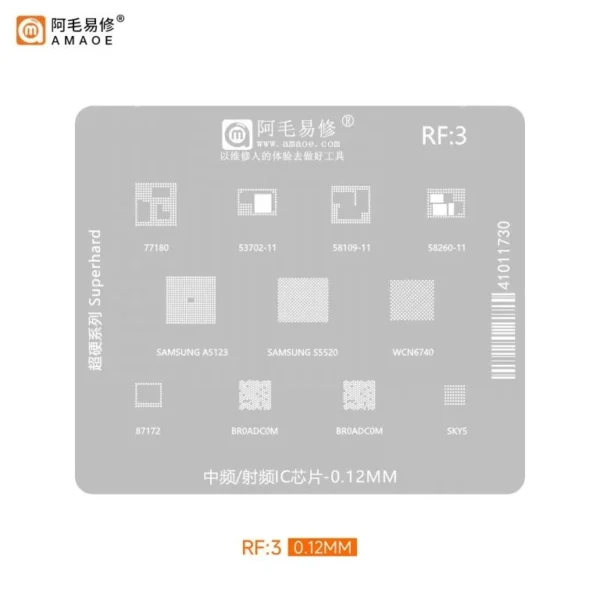 Amaoe RF3 Stencil For IF/RF IC Chip